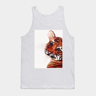 Watercolor - Tiger cub Tank Top